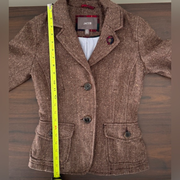 Vintage Look - Jacob: Brown Herringbone Blazer - Picture 10 of 11